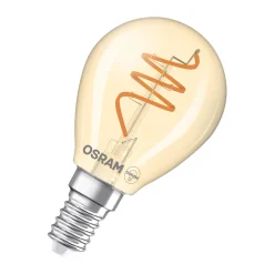 Osram Vintage 1906 LED Classic Slim E14 Päron Filament Guld 4.9W 470lm - 922 Extra Varm Vit | Bästa Färgåtergivning - Dimbar - Ersättare 40W