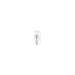 Osram Vintage 1906 LED Classic Slim E14 Kronljus Filament Klar 4.8W 470lm - 827 Extra Varm Vit | Dimbar - Ersättare 40W