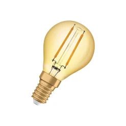 Osram Vintage 1906 LED E14 boll Filament Guld 2.5W 220lm - 824 Extra Varm Vit | Ersättare 25W