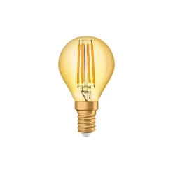 Osram Vintage 1906 LED E14 boll Filament Guld 4W 420lm - 825 Extra Varm Vit | Ersättare 35W