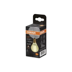 Osram Vintage 1906 LED E14 boll Filament Guld 4W 420lm - 825 Extra Varm Vit | Ersättare 35W