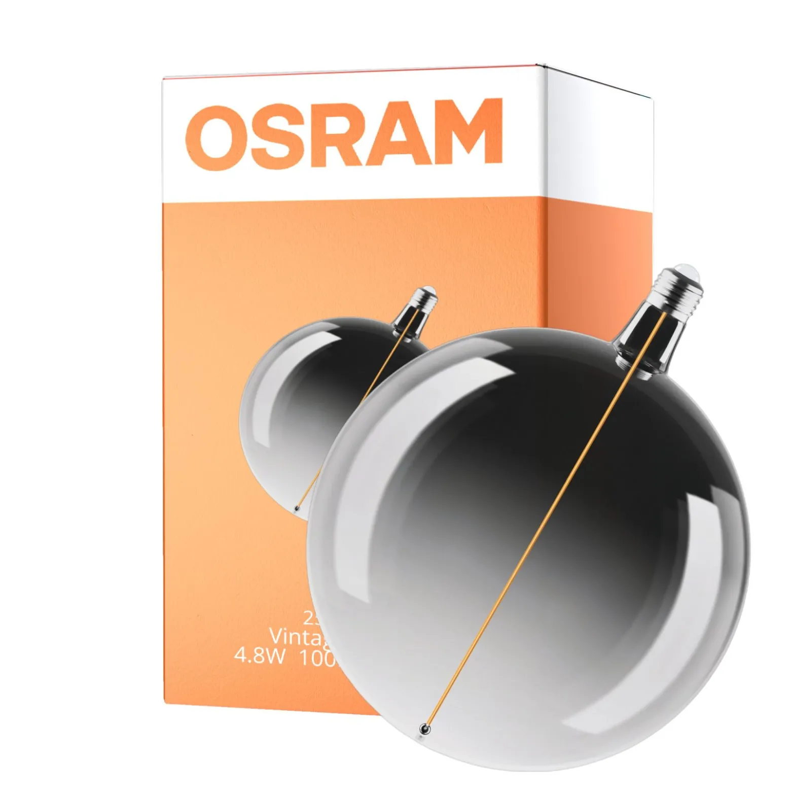 Osram Vintage 1906 LED E27 Boll Filament Matt 4.8W 100lm - 818 Extra Varm Vit | Dimbar - Ersättare 15W