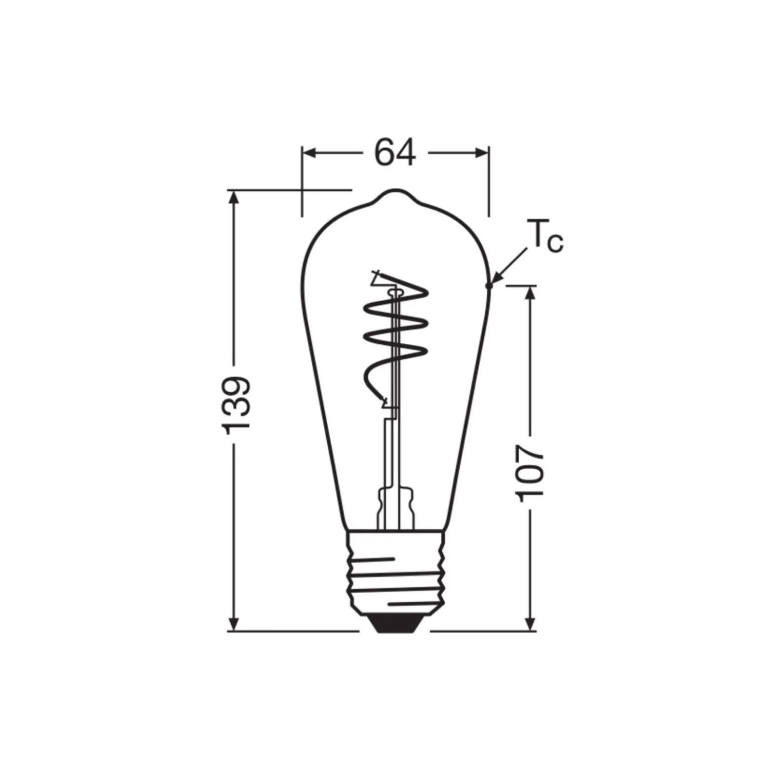 Osram Vintage 1906® LED Edison E27 Klar 3.4W 470lm - 827 Extra Varm Vit | Ersättare 40W