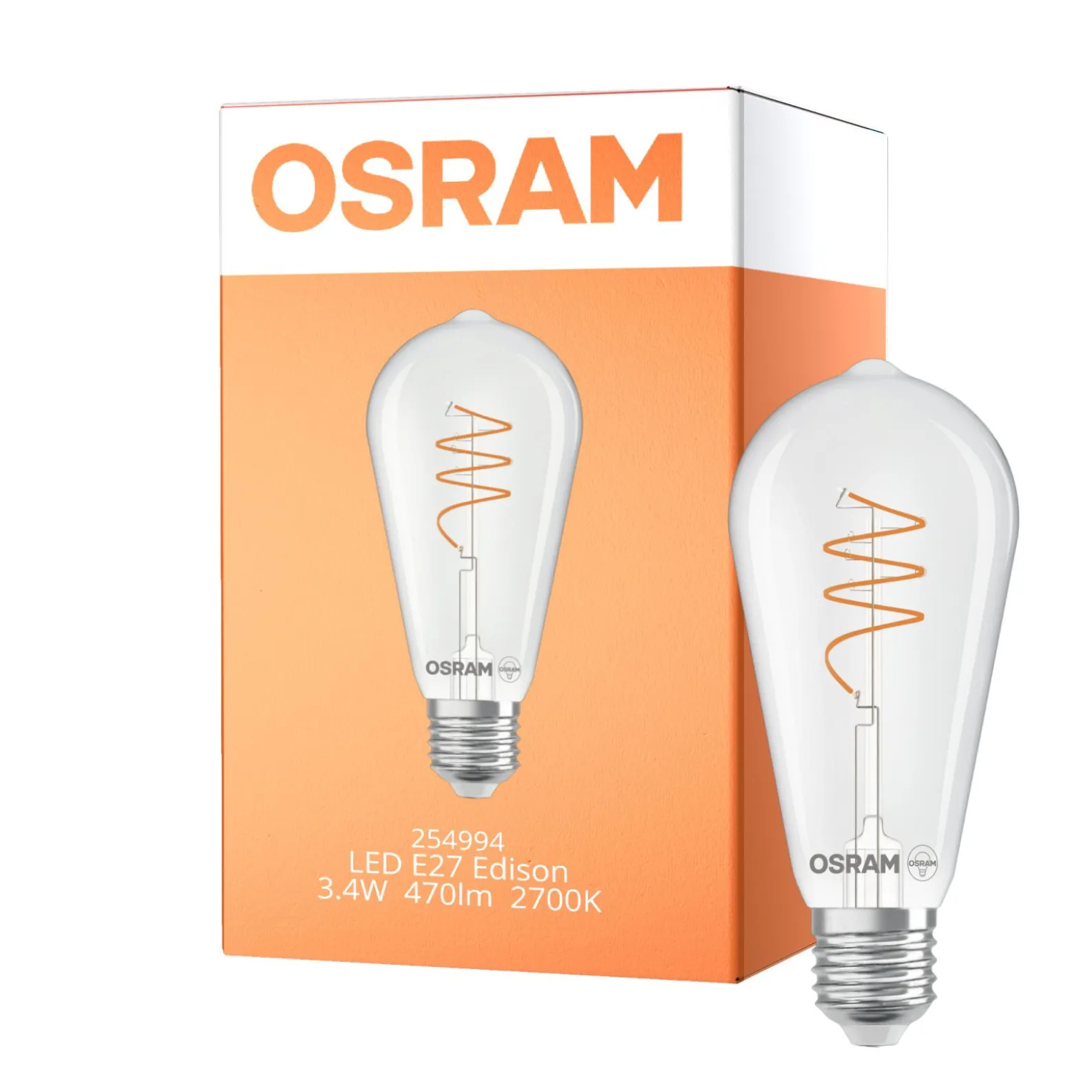 Osram Vintage 1906® LED Edison E27 Klar 3.4W 470lm - 827 Extra Varm Vit | Ersättare 40W