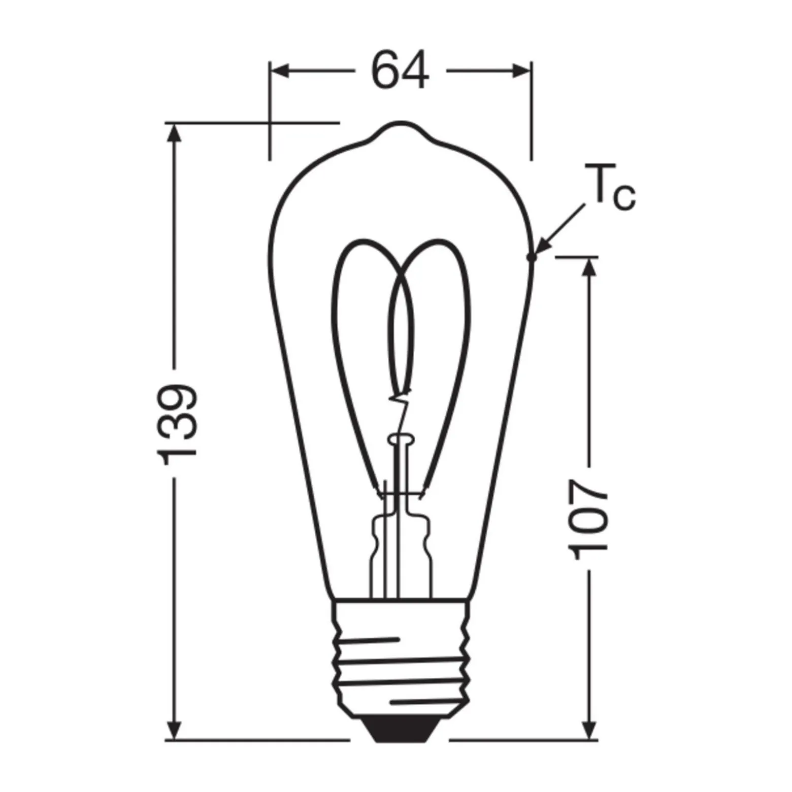 Osram Vintage 1906 LED E27 Edison Filament Guld 8W 806lm - 922 Extra Varm Vit | Bästa Färgåtergivning - Dimbar - Ersättare 60W