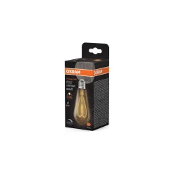 Osram Vintage 1906 LED E27 Edison Filament Guld 8W 806lm - 922 Extra Varm Vit | Bästa Färgåtergivning - Dimbar - Ersättare 60W