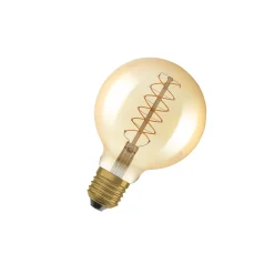 Osram Vintage 1906 LED E27 Globe Filament Gold 95mm 7W 600lm - 822 Extra Warm White | Dimmable