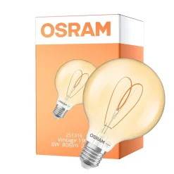 Osram Vintage 1906 LED E27 Globe Filament Guld 8W 806lm - 922 Extra Varm Vit | Bästa Färgåtergivning - Dimbar - Ersättare 60W