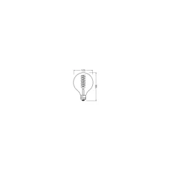 Osram Vintage 1906 LED E27 Globe Filament Guld 8.4W 806lm - 824 Extra Varm Vit | Ersättare 60W - Dimbar