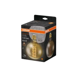 Osram Vintage 1906 LED E27 Globe Filament Guld 8.4W 806lm - 824 Extra Varm Vit | Ersättare 60W - Dimbar