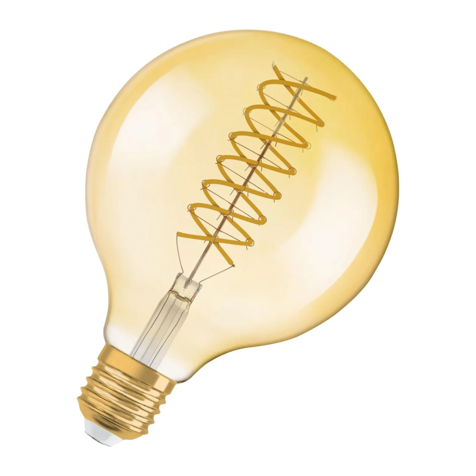 Osram Vintage 1906 LED E27 Globe Filament Guld 8.4W 806lm - 824 Extra Varm Vit | Ersättare 60W - Dimbar