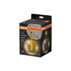 Osram Vintage 1906 LED E27 Globe Filament Gold 125mm 7W 600lm - 822 Extra Warm White | Dimmable