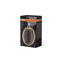 Osram Vintage 1906 LED E27 Globe Filament Smoke 183mm 4W 110lm - 818 Extra Varm Vit | Dimbar - Ersättare 12W