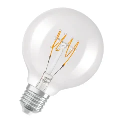 Osram Vintage 1906 LED E27 Globe Filament Klar Slim 4.8W 470lm - 827 Extra Varm Vit | Dimbar - Ersättare 40W