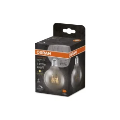 Osram Vintage 1906 LED E27 Globe Filament Klar Slim 4.8W 470lm - 827 Extra Varm Vit | Dimbar - Ersättare 40W