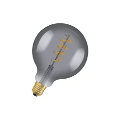 Osram Vintage 1906 LED E27 Globe Filament Smoke 125mm 5W 140lm - 818 Extra Varm Vit | Ersättare 15W