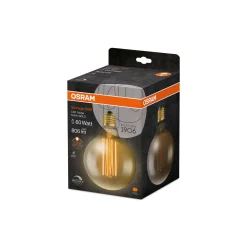Osram Vintage 1906 LED E27 Globe Filament Gold 125mm 8.8W 806lm - 822 Extra Warm White | Dimmable