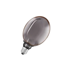 Osram Vintage 1906 LED E27 Globe Filament Smoke 130mm 4W 110lm - 818 Extra Varm Vit | Dimbar - Ersättare 12W