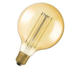 Osram Vintage 1906 LED E27 Globe Filament Gold 125mm 5.8W 470lm - 822 Extra Warm White | Dimmable