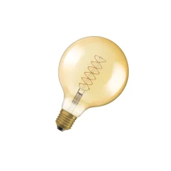 Osram Vintage 1906 LED E27 Globe Filament Gold 125mm 4.8W 420lm - 822 Extra Warm White | Dimmable