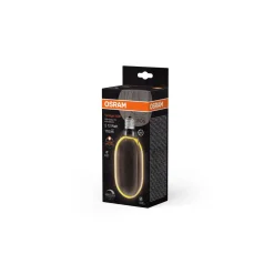 Osram Vintage 1906 LED E27 Globe Filament Smoke 100mm 4W 110lm - 818 Extra Varm Vit | Dimbar - Ersättare 12W