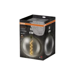 Osram Vintage 1906 LED E27 Globe Filament Smoke 200mm 5W 110lm - 818 Extra Varm Vit | Ersättare 25W