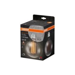 Osram Vintage 1906 LED E27 Globe Filament Smokey 125mm 11W 500lm - 818 Extra Warm White | Dimmable