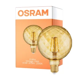 Osram Vintage 1906 LED E27 Pine Filament Guld 4.5W 470lm - 825 Extra Varm Vit | Ersättare 40W