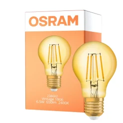 Osram Vintage 1906 LED E27 Päron Filament Guld 6.5W 725lm - 824 Extra Varm Vit | Ersättare 60W