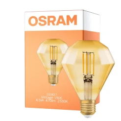 Osram Vintage 1906 LED E27 Päron Filament Guld 4.5W 420lm - 825 Extra Varm Vit | Ersättare 40W