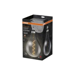 Osram Vintage 1906 LED E27 Päron Filament Smoke 160mm 5W 110lm - 818 Extra Varm Vit | Dimbar - Ersättare 25W