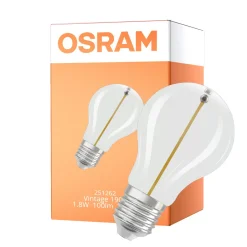Osram Vintage 1906 LED E27 Special Filament Klar 1.8W 100lm - 827 Extra Varm Vit | Ersättare 15W