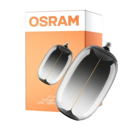 Osram Vintage 1906 LED E27 Special Filament Smoke 12W 300lm - 818 Extra Varm Vit | Dimbar - Ersättare 25W