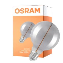 Osram Vintage 1906 LED E27 Special Filament Klar 2.2W Päron 60lm - 818 Extra Varm Vit | Ersättare 15W