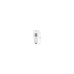Osram Vintage 1906 LED Special Shapes E14 Tubular Ambar 2.8W 250lm - 822 Extra Varm Vit | Dimbar - Ersättare 25W