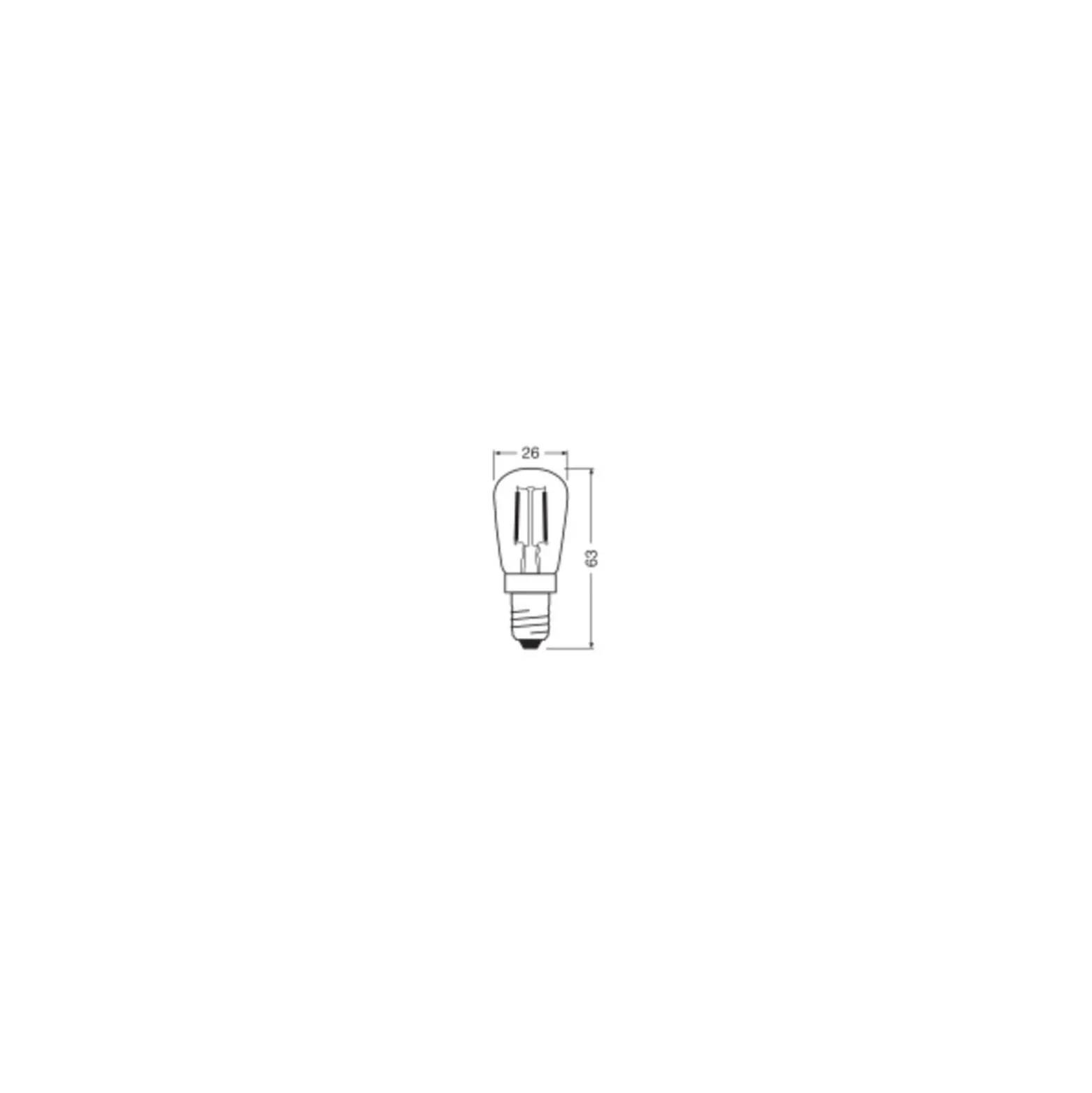 Osram Vintage 1906® LED Special Shapes LED E14 Tubular Ambar 1.6W 50lm - 824 Extra Varm Vit | Ersättare 15W