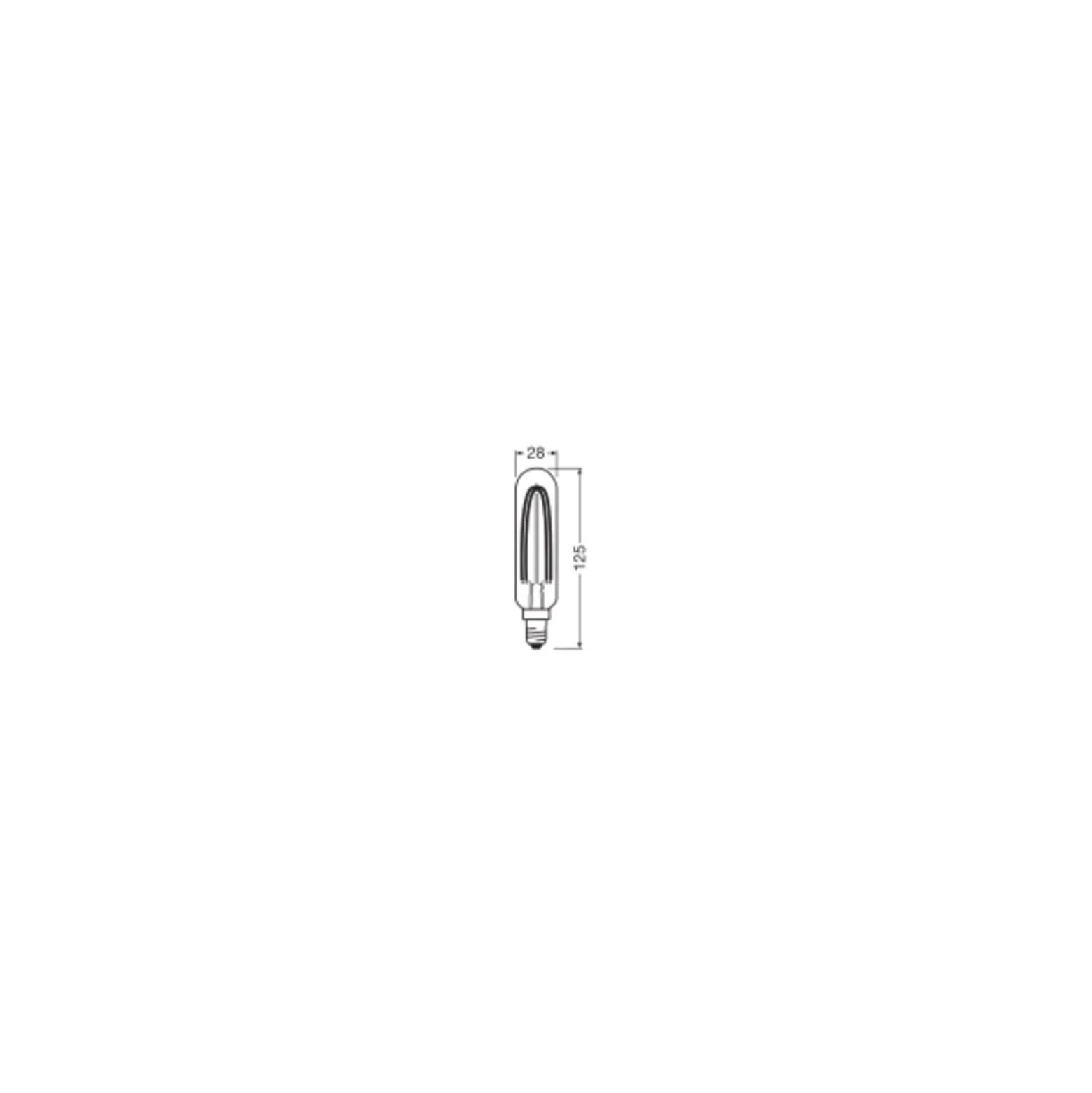 Osram Vintage 1906 LED Special Shapes E14 Tubular Ambar 4.8W 420lm - 822 Extra Varm Vit | Dimbar - Ersättare 40W