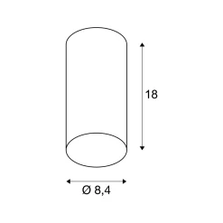 SLV Anela Wall/Tak Spot Aluminium Svart 10W 240lm - 930 Varm Vit | Bästa Färgåtergivning - Dimbar