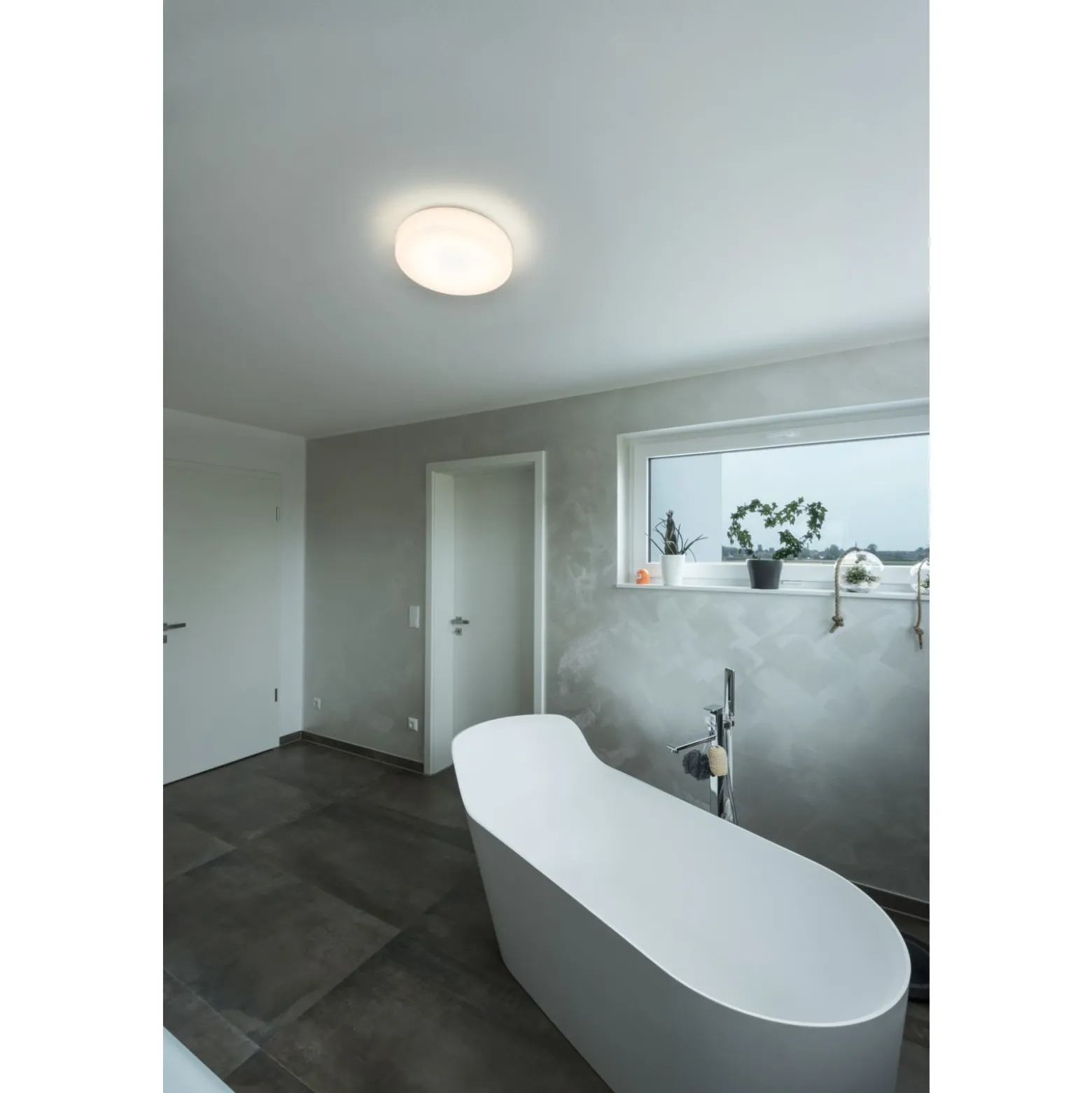 SLV Lipsy Wall/Taklampa Aluminium Vit 17.5W 2100lm - 830 Varm Vit | IP44