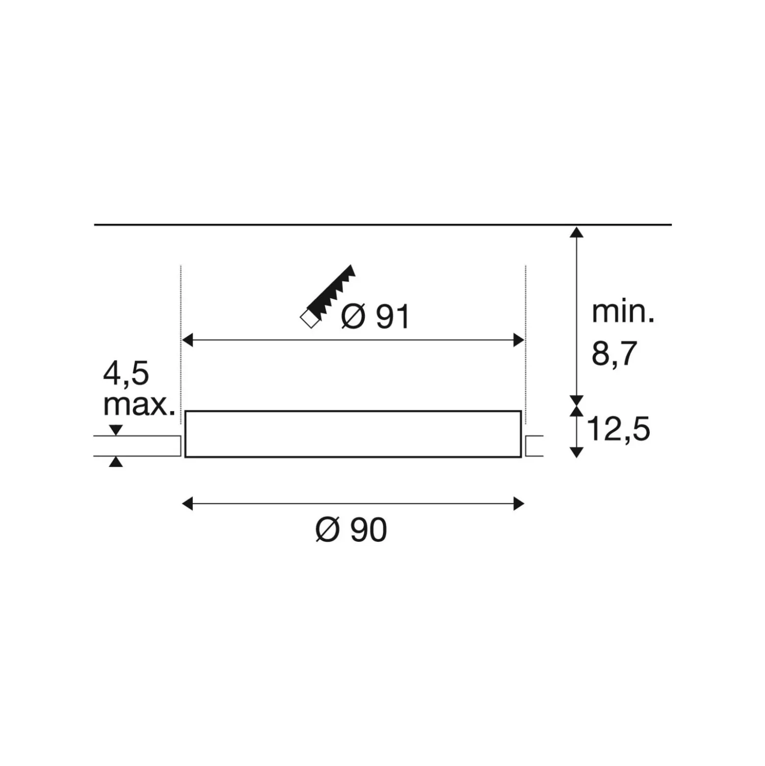 SLV Medo Taklampa Aluminium Vit 66W 9200lm - 930-940 CCT | Bästa Färgåtergivning - UGR<19