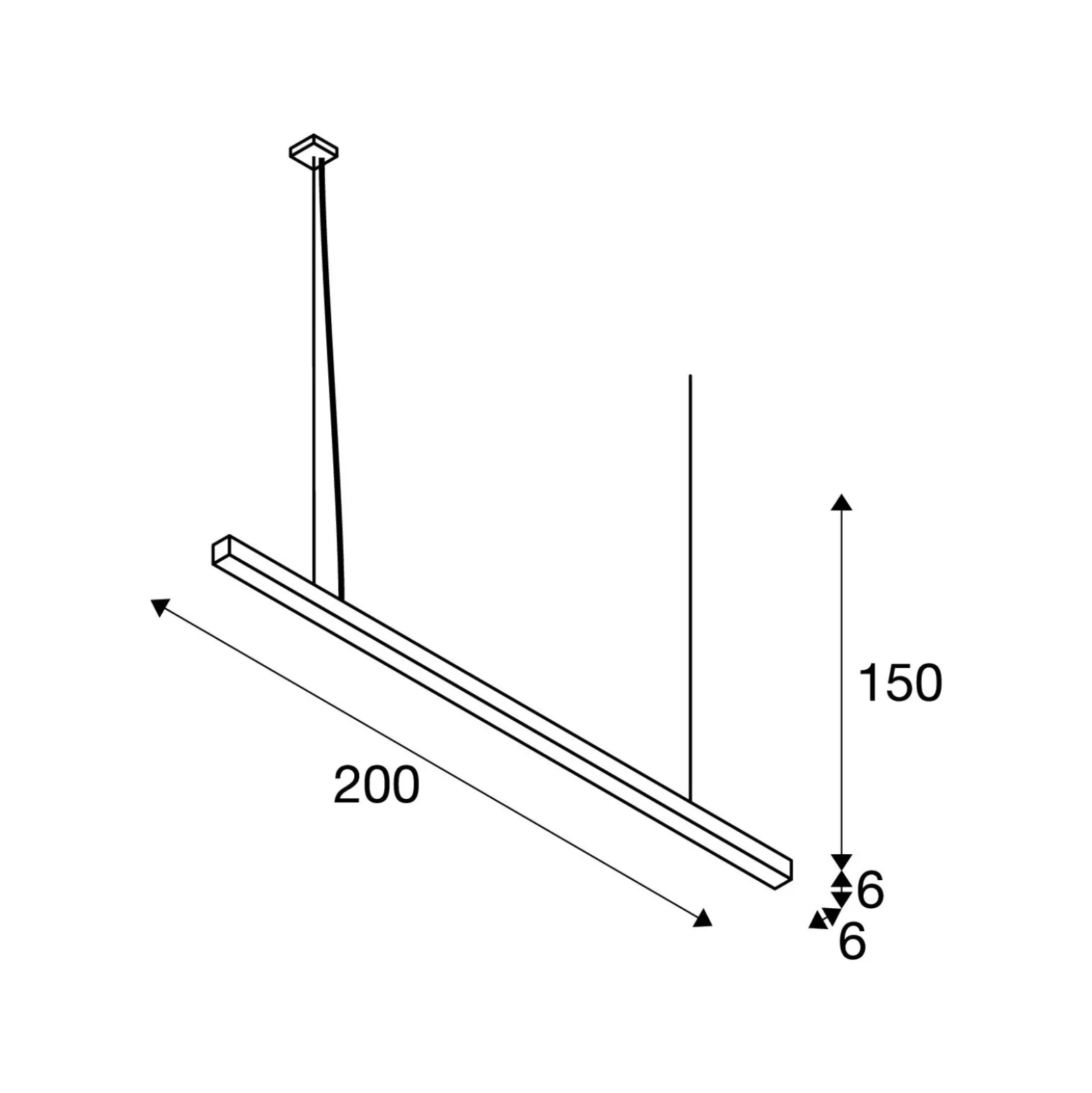 SLV Q-Line Pendellampa Aluminium Svart 93W 4600lm - 940 Kallvit | Bästa Färgåtergivning - UGR<11 - Dimbar
