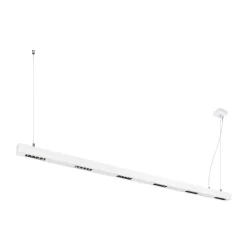 SLV Q-Line Pendellampa Aluminium Vit 93W 4600lm - 940 Kallvit | Bästa Färgåtergivning - UGR<11 - Dimbar