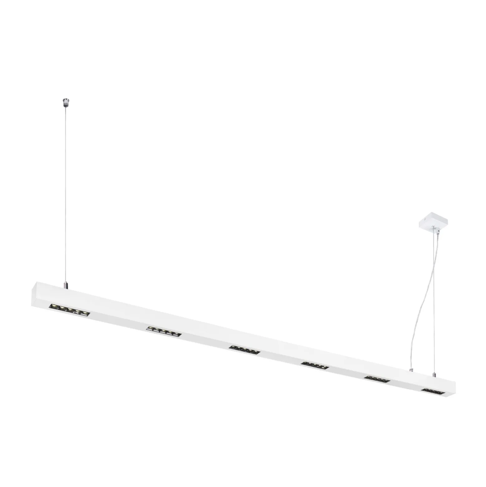 SLV Q-Line Pendellampa Aluminium Vit 93W 4600lm - 940 Kallvit | Bästa Färgåtergivning - UGR<11 - Dimbar