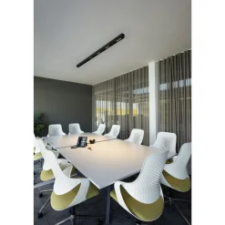 SLV Q-Line Wall/Taklampa Aluminium Svart 93W 4200lm - 930 Varm Vit | Bästa Färgåtergivning - UGR<11 - Dimbar