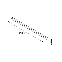 SLV Q-Line Wall/Taklampa Aluminium Svart 93W 4200lm - 930 Varm Vit | Bästa Färgåtergivning - UGR<11 - Dimbar
