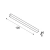 SLV Q-Line Wall/Taklampa Aluminium Vit 46W 2100lm - 930 Varm Vit | Bästa Färgåtergivning - UGR<11 - Dimbar
