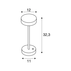 SLV Vinolina Bordslampa Aluminium Rostig 2.2W 130lm - 827-830 CCT | IP54 - Touchdimmerbar