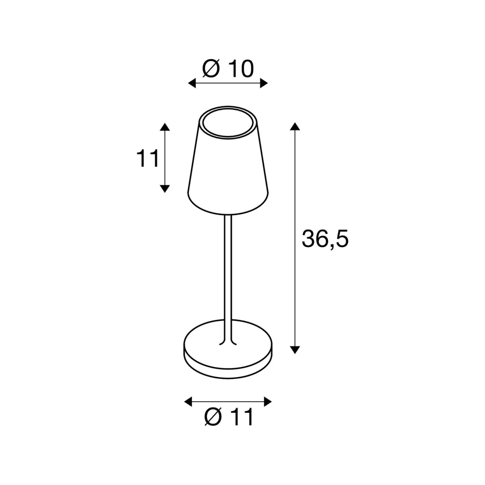 SLV Vinolina Two Bordslampa Aluminium Grön 2W 140lm - 822-827-830 CCT | IP65 - Touchdimmerbar