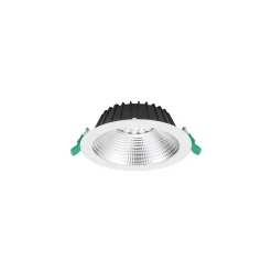 Sylvania LED Downlight Insaver Slim 175 Aluminium Vit 13W 1650lm 70D - 830 Varm Vit | Utskärning 175mm - IP44 - Dimbar