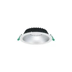 Sylvania LED Downlight Insaver Slim 225 Aluminium Vit 41W 4800lm 70D - 830 Varm Vit | Utskärning 225mm - IP44 - Dimbar